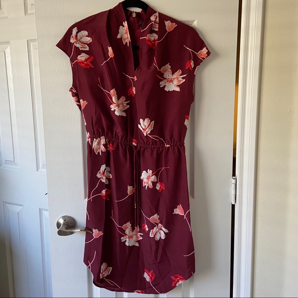 Ralph Lauren Maroon Floral Dress